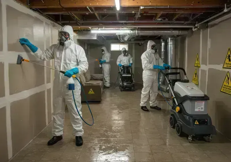 Basement Moisture Removal and Structural Drying process in Murphy, MO